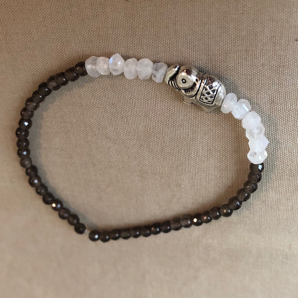 Genuine Smokey Quartz Crystal Bracelet
